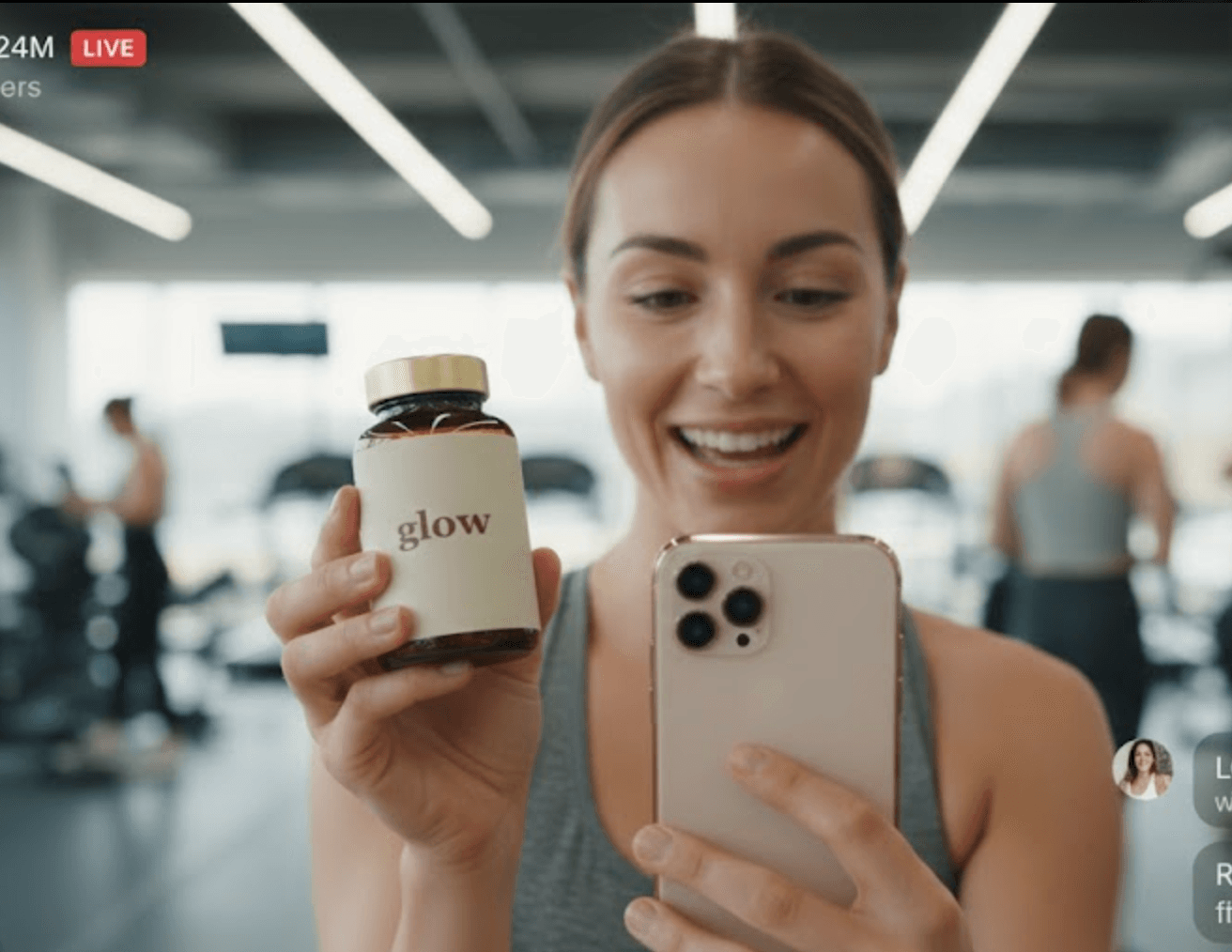 Customer showcasing Glow Biome