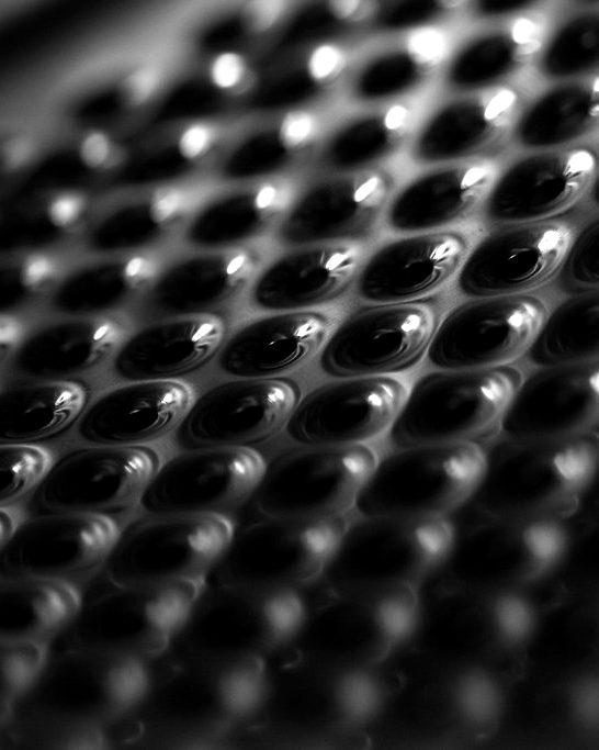 Macro of perforated steel